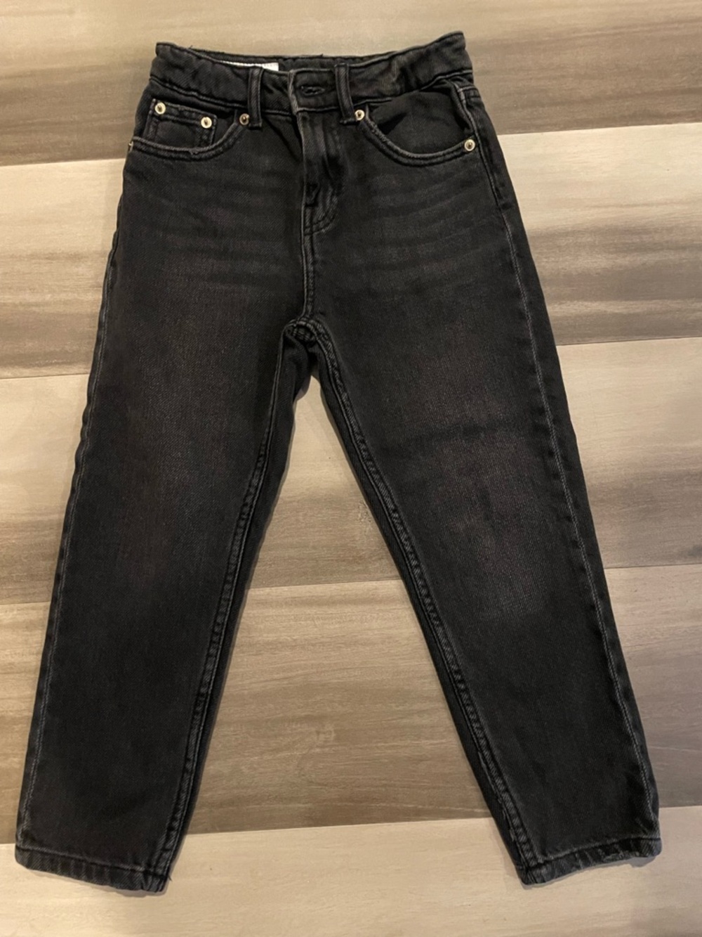 Zara Girls Black Denim Jeans 7 y